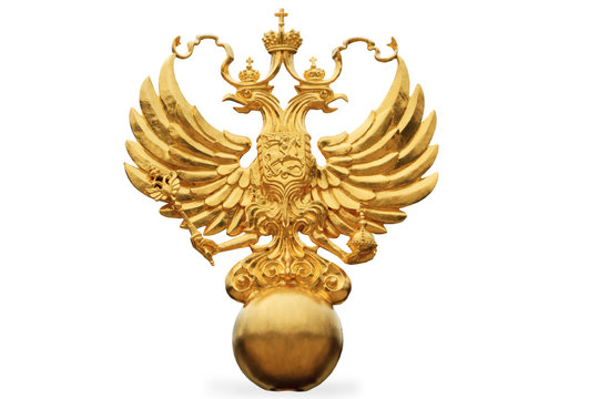 the Russian State Emblem - a double headed eagle