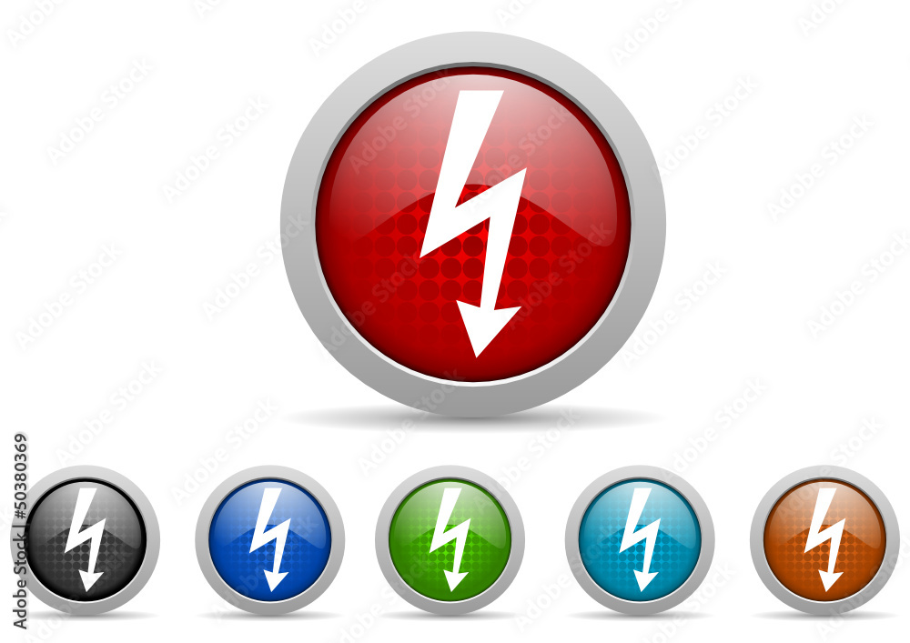 Poster ightning vector icon set