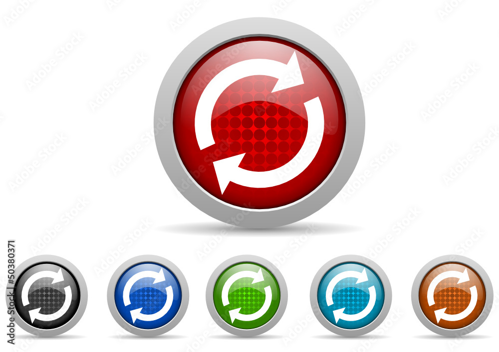 Poster refresh vector icon set