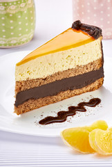 cream chocolate fruit cake sweet food dessert