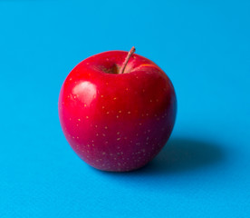 Apple on a blue background