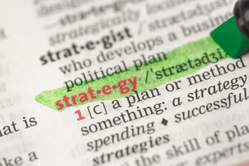 Highlighted definition of strategy
