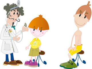 Kids at the doctor