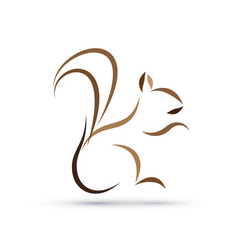 Vector logo squirrel