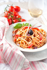 Italian vegetarian spaghetti