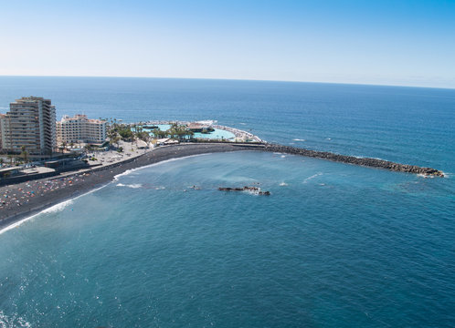 Beaches and hotels of Puerto de la Cruz, Tenerife
