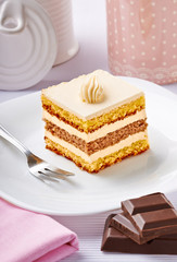 cream chocolate fruit cake sweet food dessert