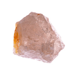 smoky quartz   mineral isolated on a white background