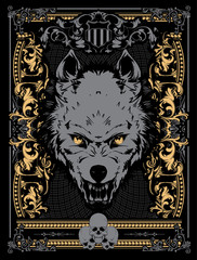 Evil wolf vector