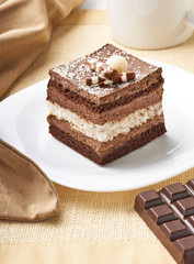 cream chocolate fruit cake sweet food dessert