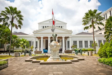 Deurstickers Nationaal Museum op Merdeka-plein in Jakarta, Indonesië. © Aleksandar Todorovic