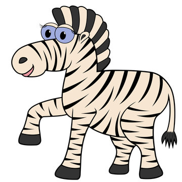 Zebra Cartoon Vector Illustration