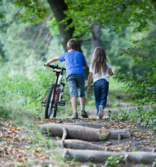 Children in forest
