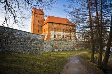 Fototapeta na wymiar Trakai castle in Lithuania in spring time