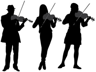 Violinist Silhouette