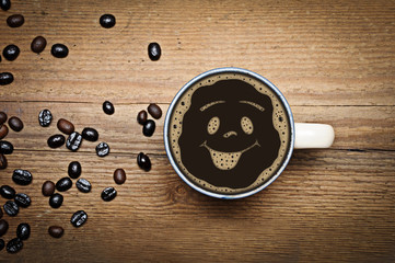 Smiley im Kaffee