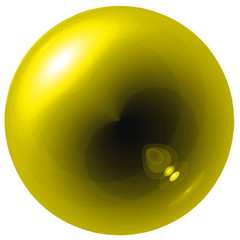 Glare yellow ball