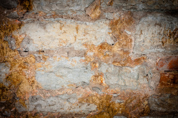 Rusty stone wall
