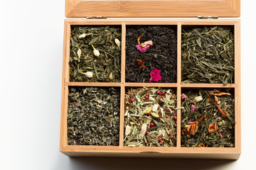 Assorted flavors tea box