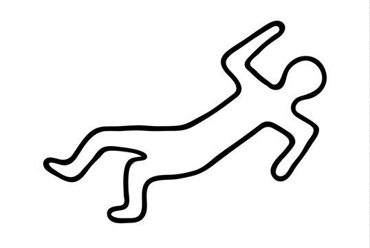 crime scene chalk outline clip art