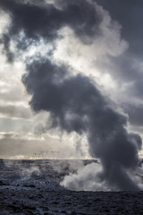 Naklejka na ściany i meble Volcanic geotermalna islandia