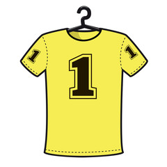 T shirt with number one