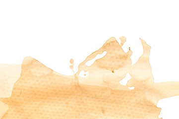 Coffee brush strokes on paper