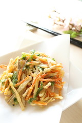 japanese cuisine, Burdock and carrot tempura