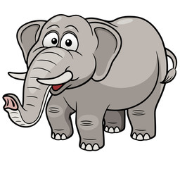 Obraz premium Vector illustration of Cartoon Elephant