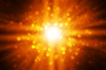 yellow light with star background
