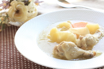 Mediterranean food, chicken and vegetable stew