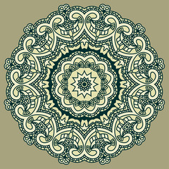 Vector round decorative design element