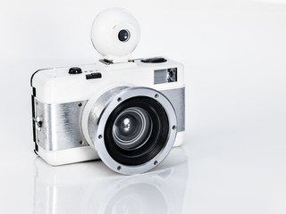 lomography camera on white background.