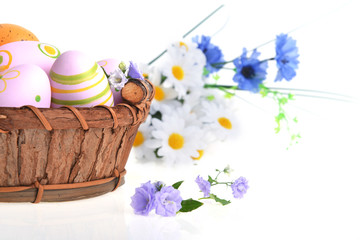 basket of easter eggs