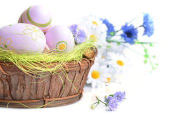 basket of easter eggs