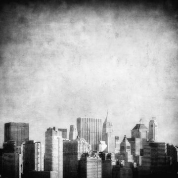 Fototapeta grunge image of new york skyline