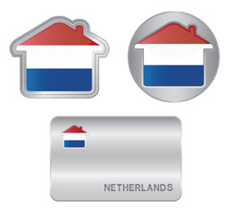 Home icon on the Netherlands flag