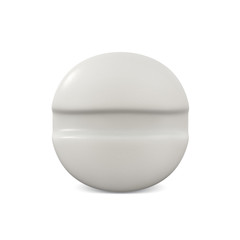 White pill - 3D Render