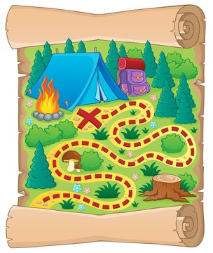 Camping theme map image 1