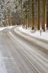 Obraz premium straße im winter