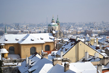Prague at winter