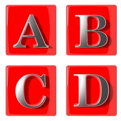 3d Letters collection icons