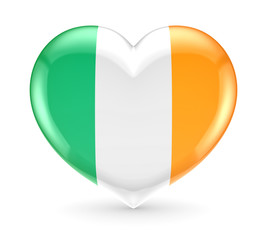 Irish flag on a heart.