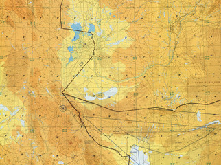 Tactical pilotage chart Afghanistan. Fragment 1991