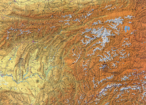 Tactical Pilotage Chart Afghanistan. Fragment 1991