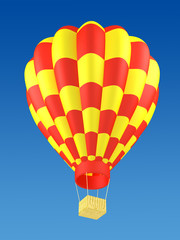 Fototapeta premium Red and yellow hot air balloon