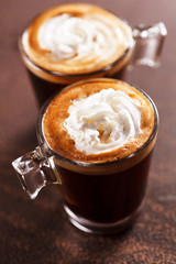 coffee with whipped cream