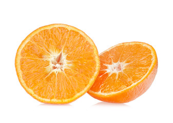 Fresh tangerines, isolated on white background