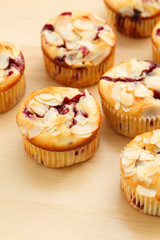 muffins with almond and blueberries