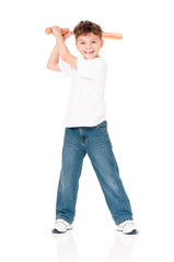 Boy with baseball bat